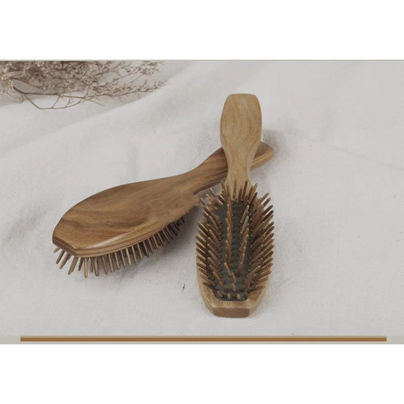 Natural Green Sandalwood Massage Comb, Hair Comb, Wooden Comb, Scalp Massager, Hair Growth Comb, Massage Comb