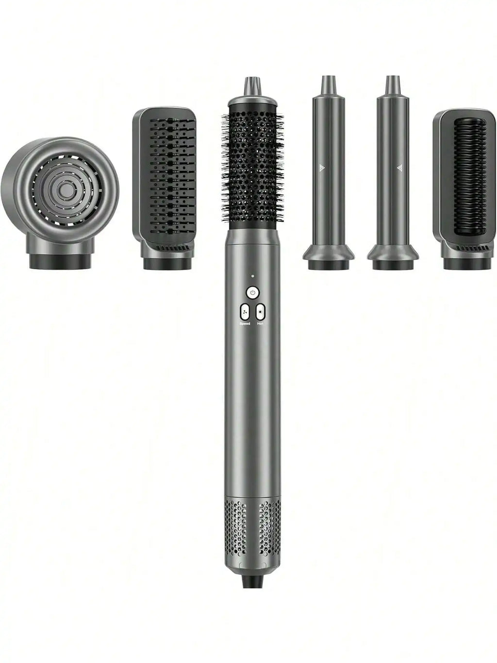 6 In 1 Air Styling & Drying System, Powerful High Speed Hair Dryer Brush & Multi-Styler With Auto Wrap Curlers,Hair Straightener