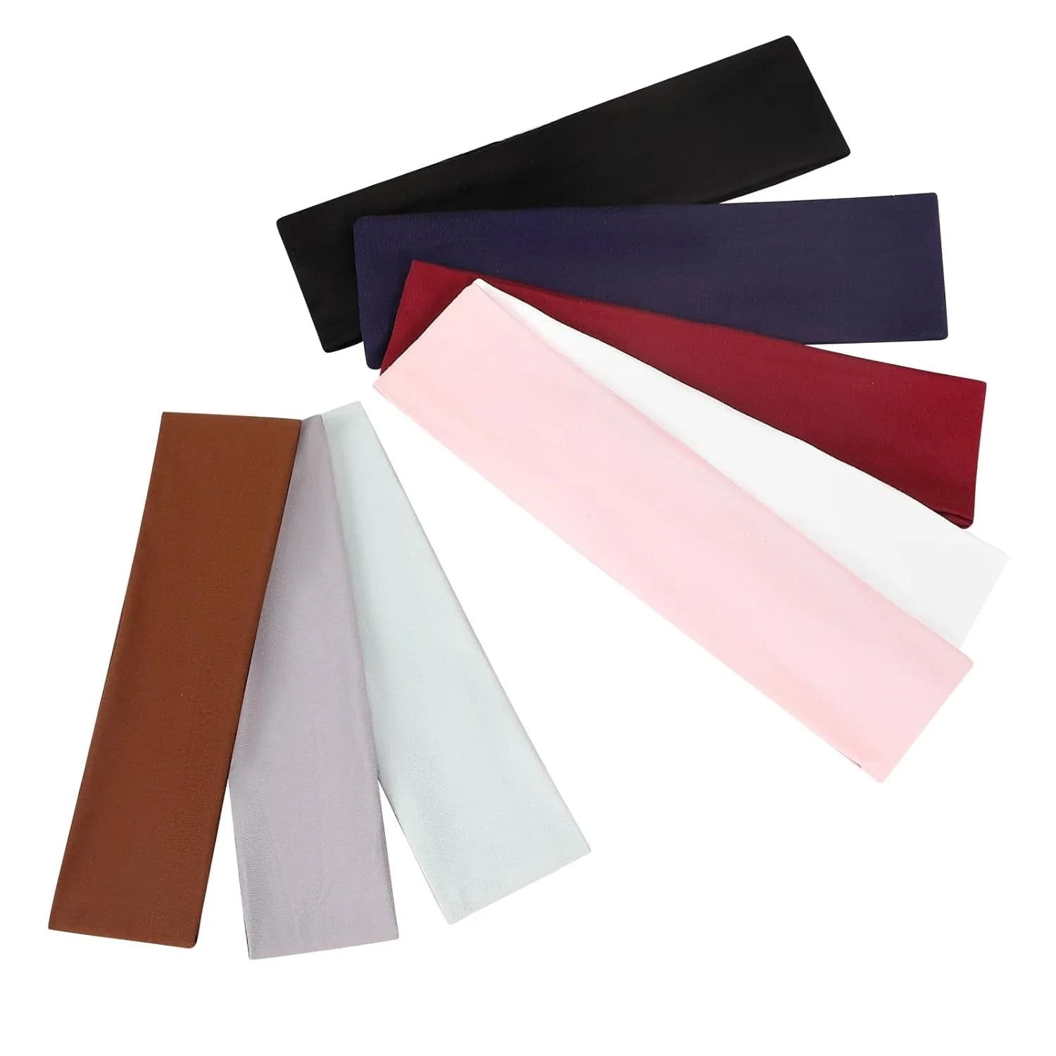 8 Pack Sport Headbands for Women, Elastic Soft Fabric Non-Slip Hair Bands Hair Warp