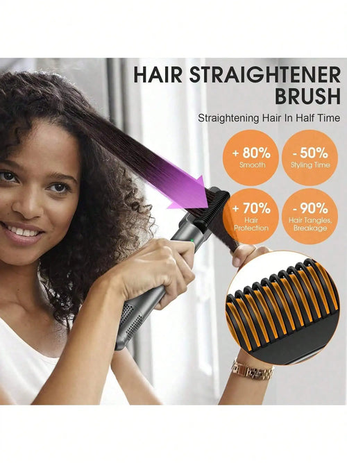 6 In 1 Air Styling & Drying System, Powerful High Speed Hair Dryer Brush & Multi-Styler With Auto Wrap Curlers,Hair Straightener